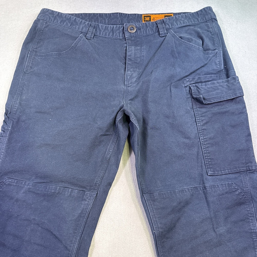 Volcom Workwear  Double Knee Caliper Cuff Cargo Pants Blue 38X32